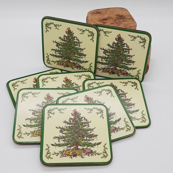 Pimpernel Christmas Spode Coasters set of 8 vintage - Picture 2 of 4